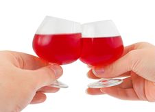 Hands And Wineglasses Royalty Free Stock Image Hands And Wineglasses Royalty Free Stock Image