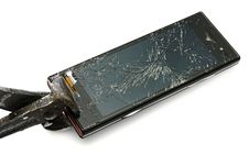 Damaged Smart Phone Stock Image