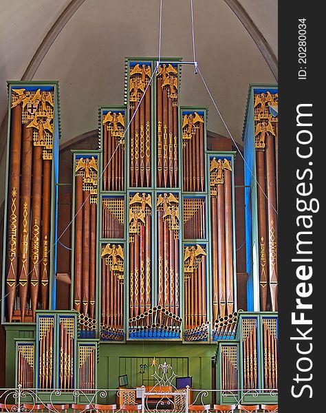 Organ in a small church