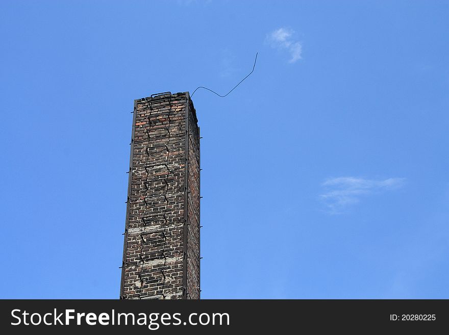 Old chimney of an abandoned factory.