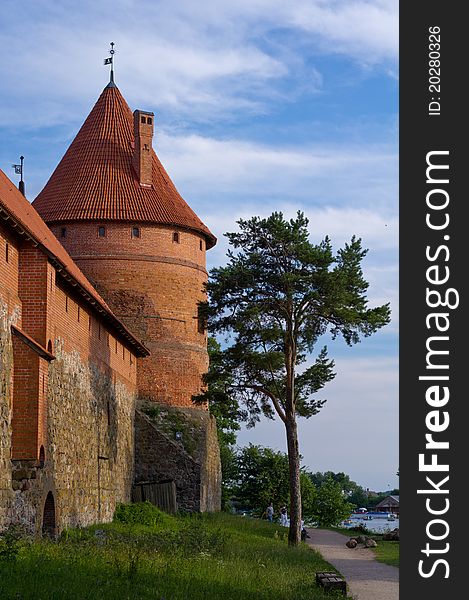 A picture of the medieval Trakai castle in Lithuania. A picture of the medieval Trakai castle in Lithuania