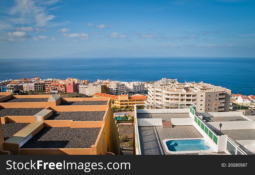 Some houses near the coast of Tenerife