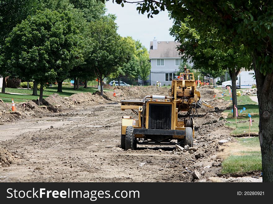 Image of complete residential street reconstruction.