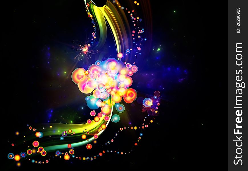 Abstract colorful background design against dark background