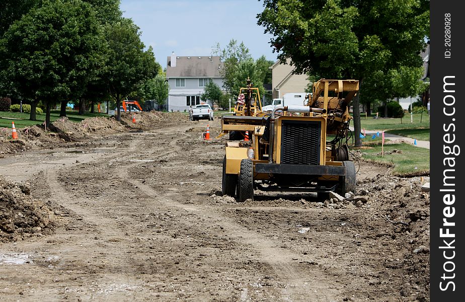 Image of complete residential street reconstruction.