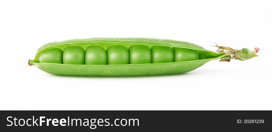 Peas isolated on white background