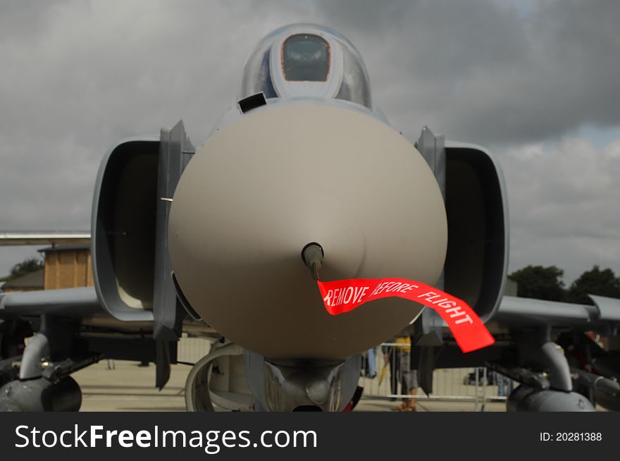 A German Air Force F-4 Phantom basks in the sunshine. A German Air Force F-4 Phantom basks in the sunshine