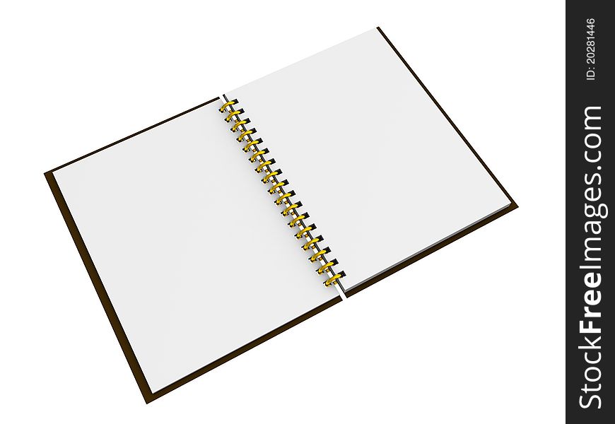 Stylish business notebook on white background