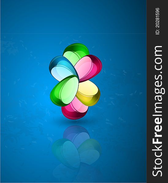 Abstract Vector Glass Shapes Background