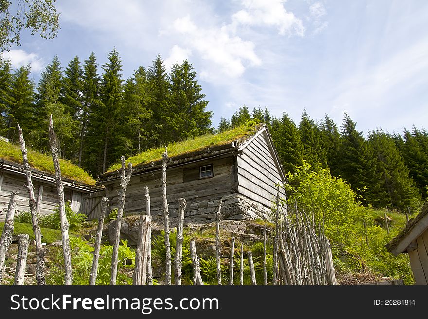 Ancient wooden huts, Norway