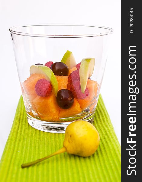 Fresh fruit salad with pear