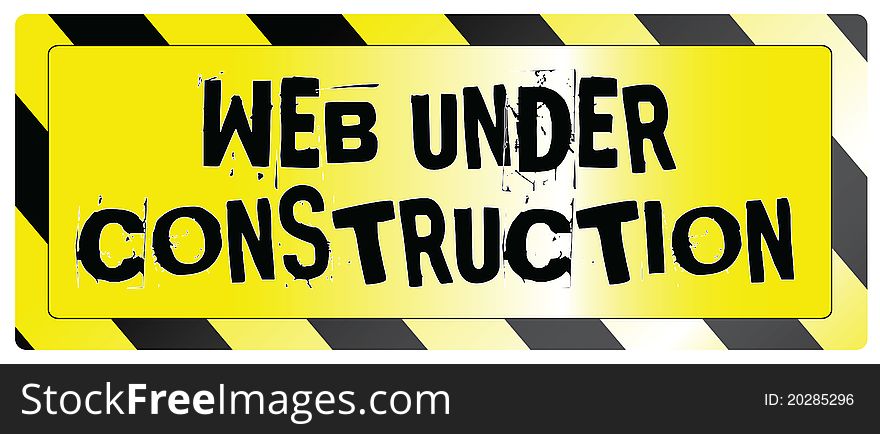 Web under construction - computer generated sign