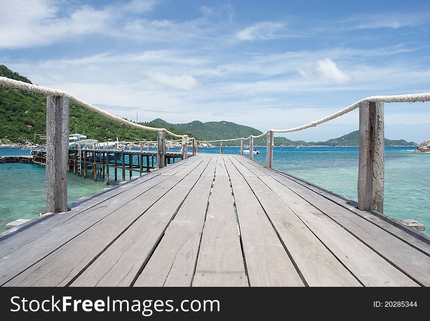 Landscape of nangyuan island of the clear ocean, clear sky , and activity.