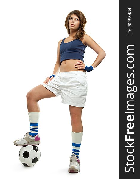 Sexy Girl With Soccer Ball