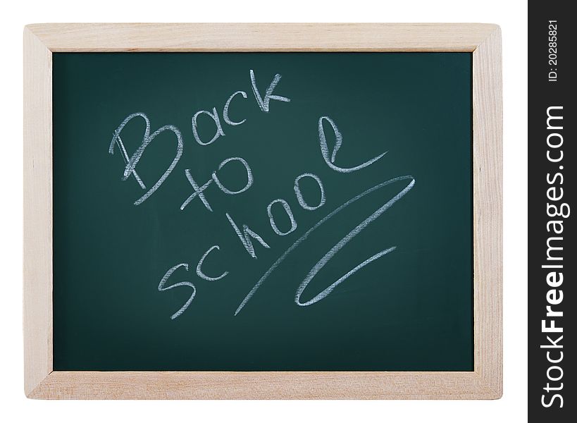 Blackboard with text