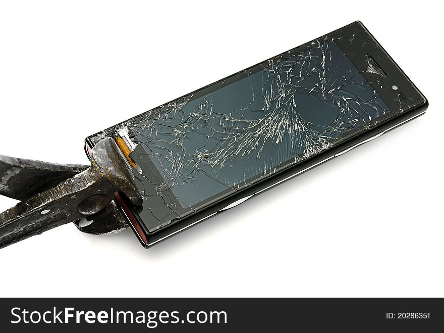 Damaged smart phone