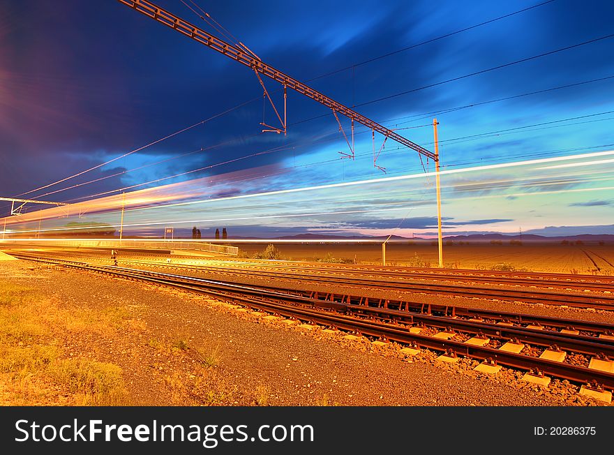 Train Moving In The Night