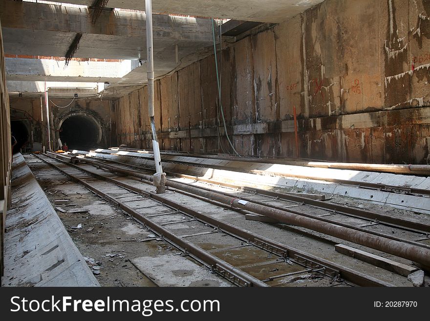 Construction of new subway tunnel