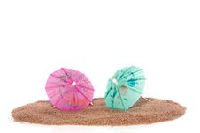 Two Colorful Parasols Royalty Free Stock Photo