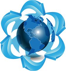 Blue Globe Stock Photography Blue Globe Stock Photography