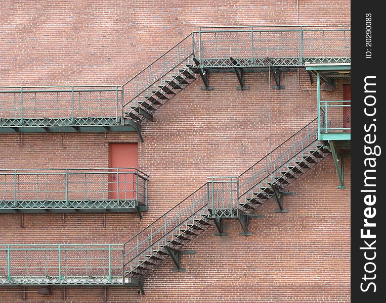 Clean, modern and well-kept exterior of an old commercial building. Clean, modern and well-kept exterior of an old commercial building