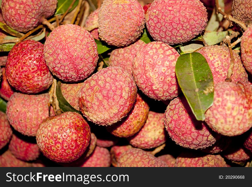 A lot of lychees on sale.