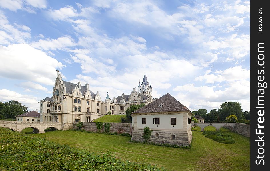 A classical style castle building panorama. A classical style castle building panorama