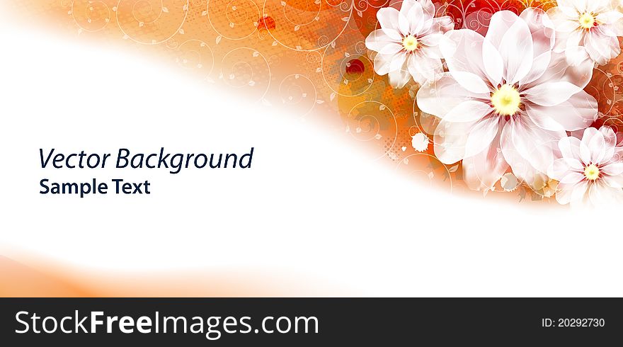 Flower background with place for text