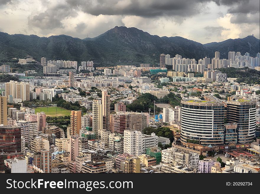 A part of kowloon , living below the Lion Rock.