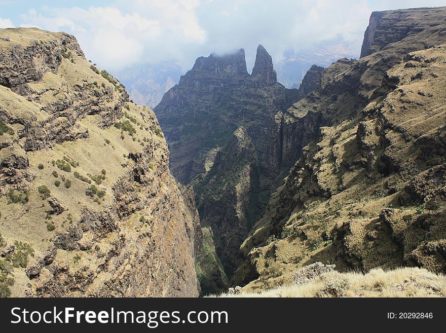 Simien mountains in north ethiopia, africa. Simien mountains in north ethiopia, africa