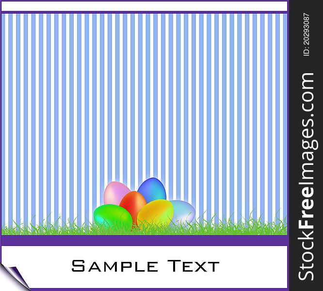 Easter eggs card  with place for text. Easter eggs card  with place for text