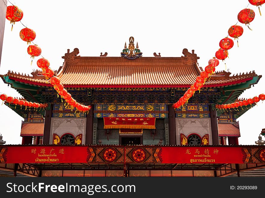 Beautiful chinese temple in Thailand. Beautiful chinese temple in Thailand