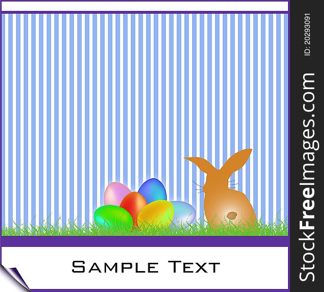 Easter eggs card  with place for text. Easter eggs card  with place for text