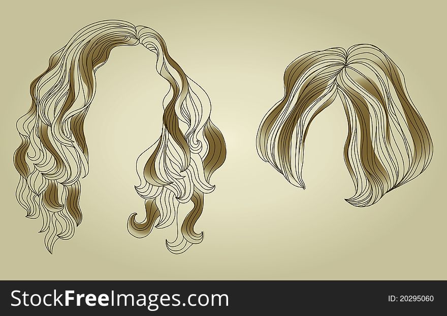 Set of hair styling for woman (from my big Hair styling series)