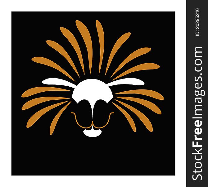 Solar lion  illustration, great for vehicle graphics, stickers and T-shirt designs. Ready for vinyl cutting.
