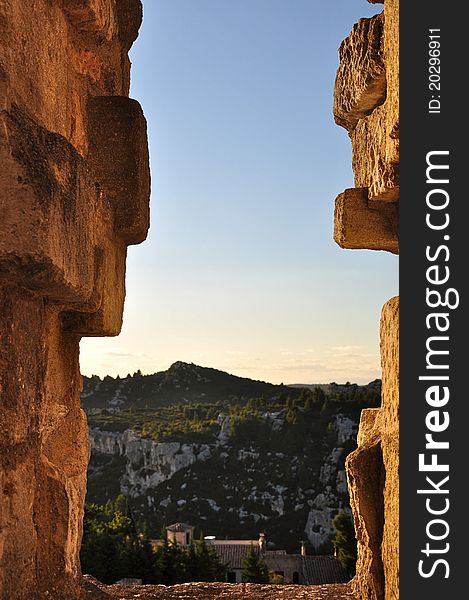 Sun was setting over this beautiful medieval village in Les Baux de Provence. Sun was setting over this beautiful medieval village in Les Baux de Provence.