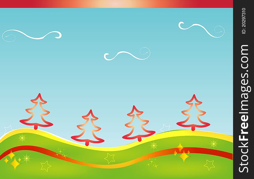 Christmas card gift background  illustration