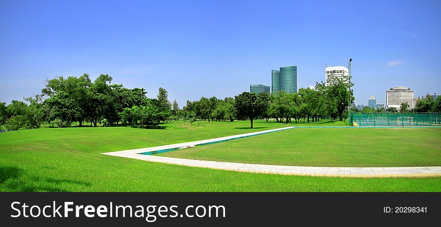 Park Beautiful in bangkok panorama