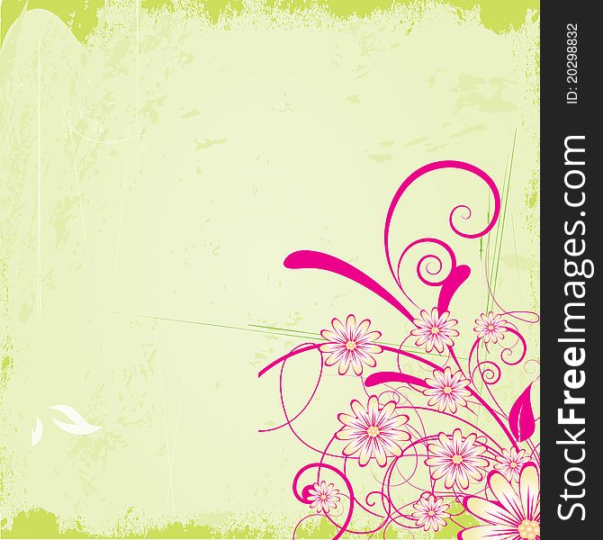 Grunge Floral Background