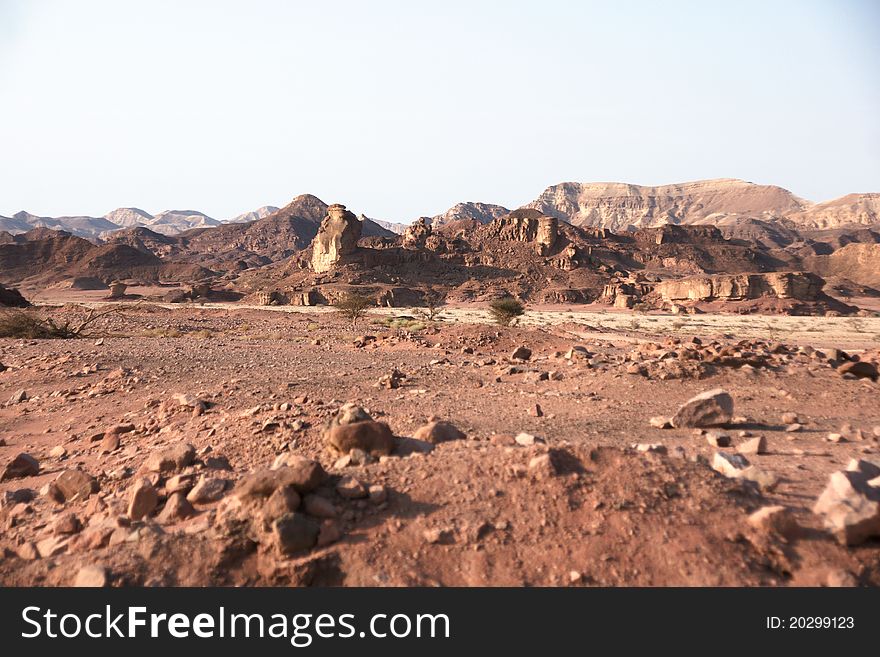 Timna geological park for tourists in Israel. Timna geological park for tourists in Israel
