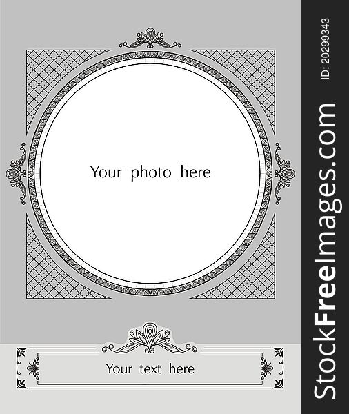 Vector decorative frame for CD and DVD cover