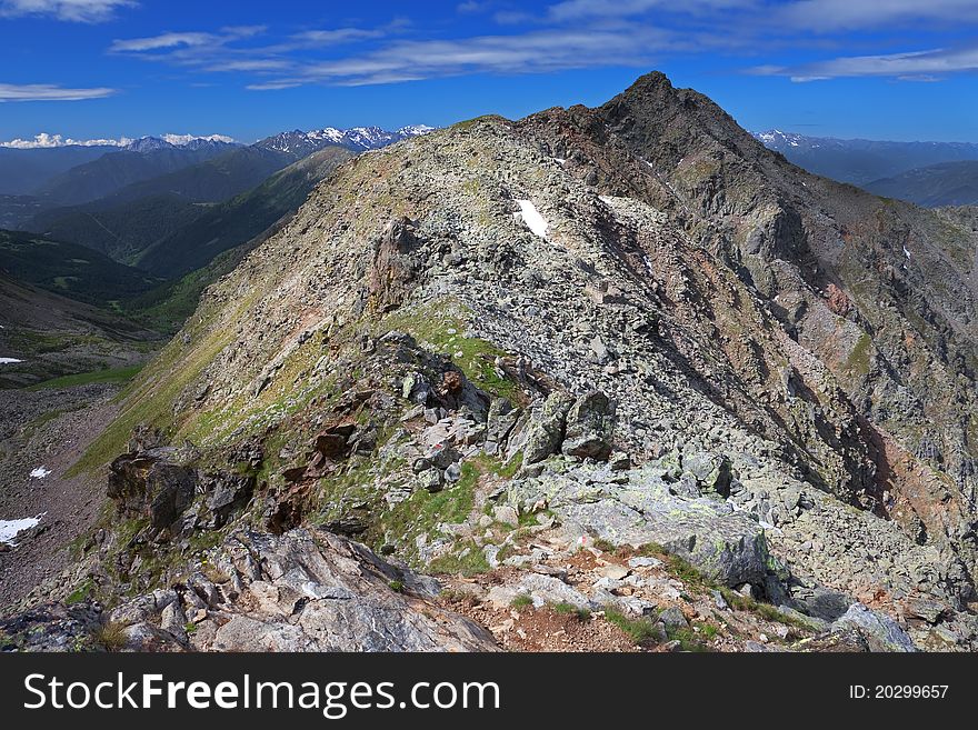 Varadega Peak at 2634 meters on the sea-level during summer