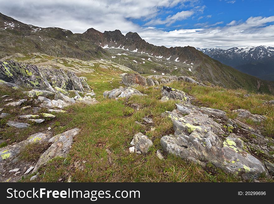 Green Valley. Panorama by the top of Bighera Valley. Brixia province, Lombardy region, Italy