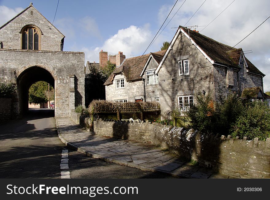 Medieval entrance Arch to an English Village