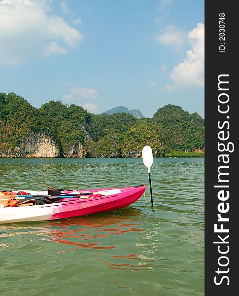 Sea kayaking in Andaman sea, Thailand