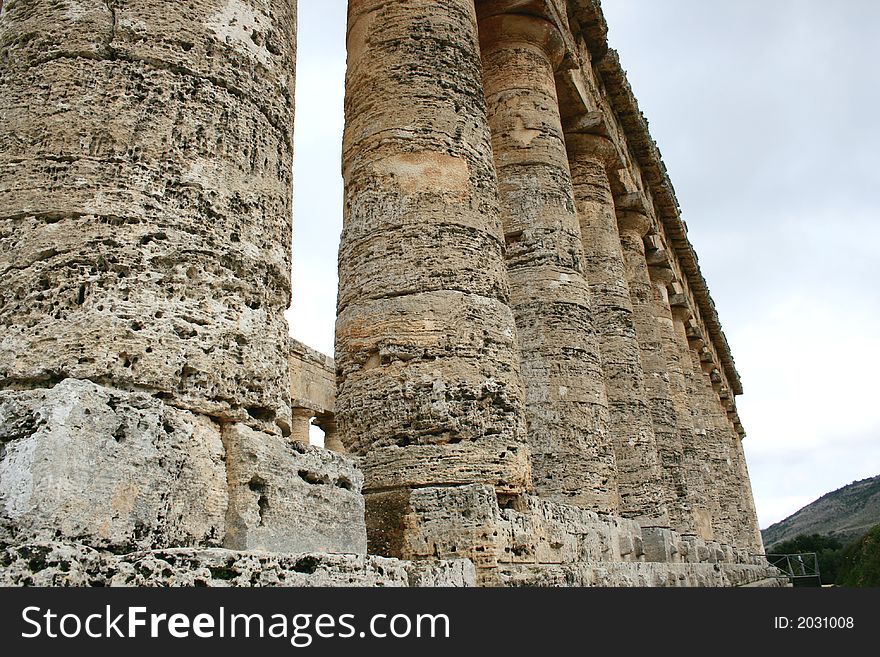Ancient Greek temple. Columns