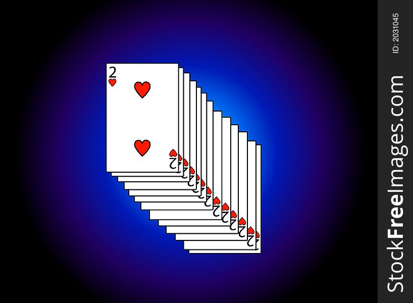 A computer created set of playing cards. A computer created set of playing cards.