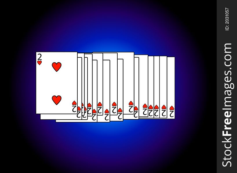 A computer created set of playing cards. A computer created set of playing cards.