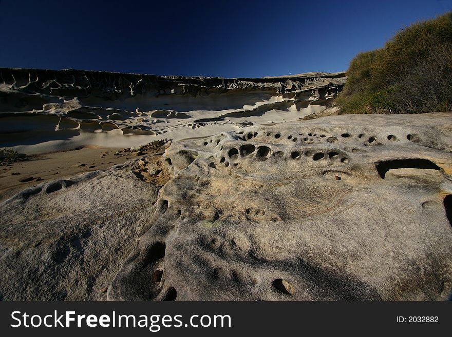 Unique geological form in Royal National Park, Sydney, Australia. Unique geological form in Royal National Park, Sydney, Australia.