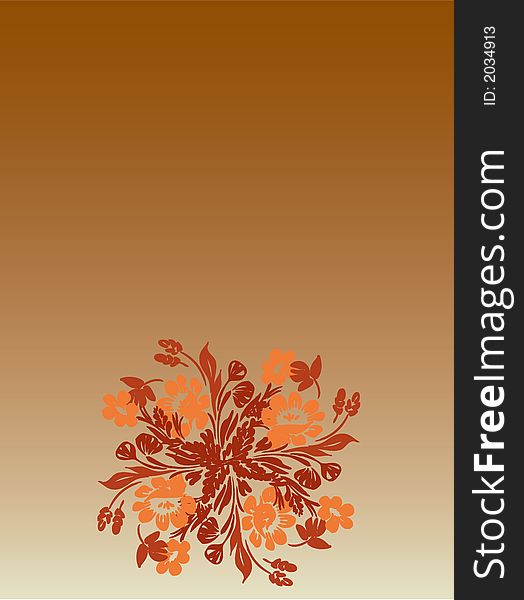 Brown Flowers,work with vectors,illustration